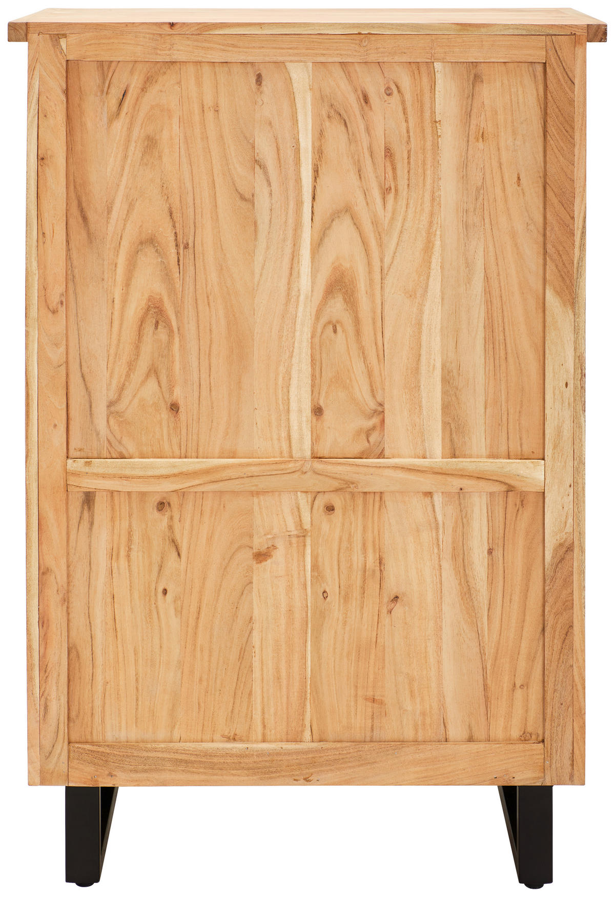 HIGHBOARD Juba  in 85/125/40 cm  - Schwarz/Naturfarben, Natur, Holz/Metall (85/125/40cm) - Livetastic