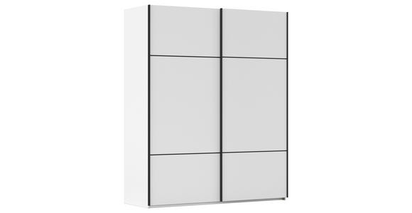 SCHWEBETÜRENSCHRANK  in Weiß  - Schwarz/Weiß, KONVENTIONELL, Holzwerkstoff/Metall (181/223/68cm) - Novel