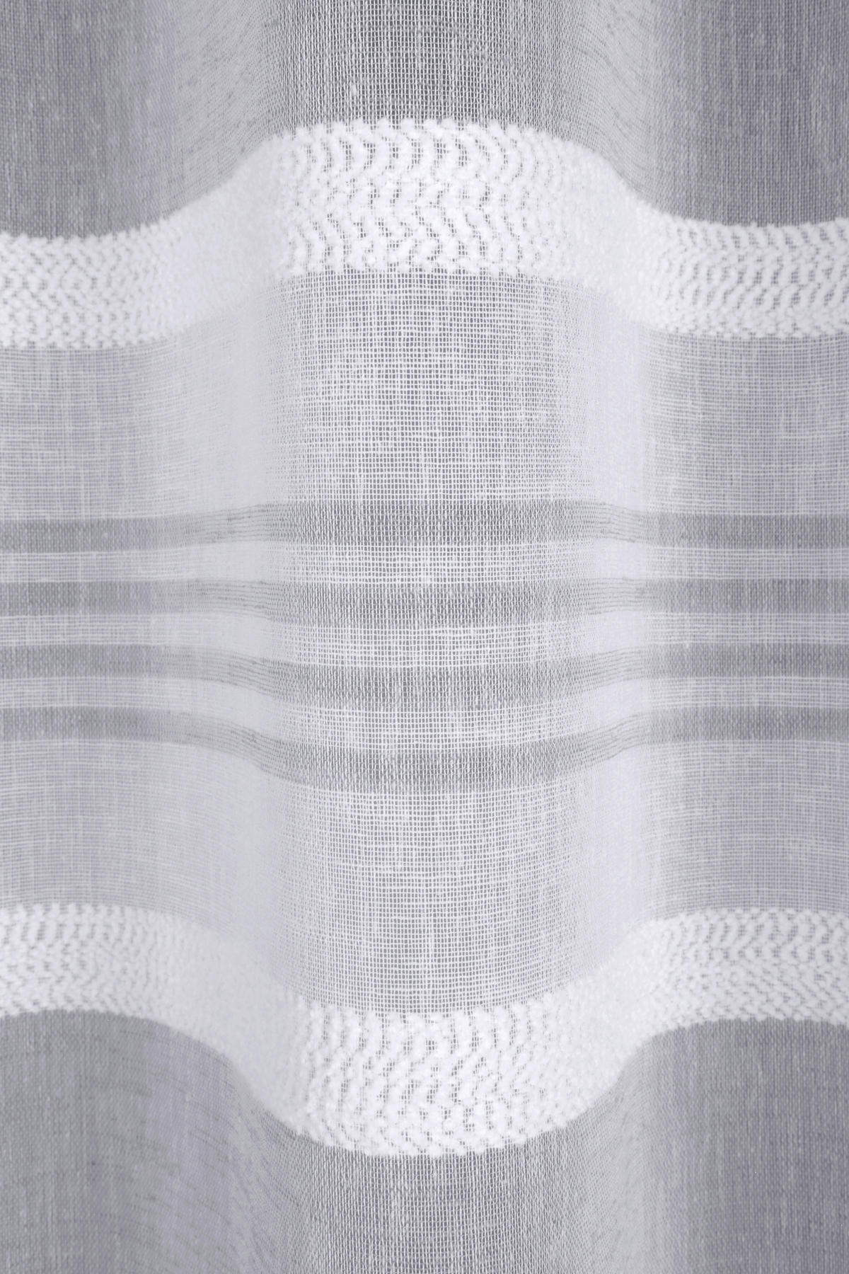 ÖSENSCHAL halbtransparent 135/245 cm   - Creme/Grau, Basics, Textil (135/245cm)