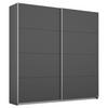 SCHWEBETÜRENSCHRANK 181/210/62 cm 2-türig Grau  - Alufarben/Grau, MODERN, Holzwerkstoff/Metall (181/210/62cm) - Rauch Möbel