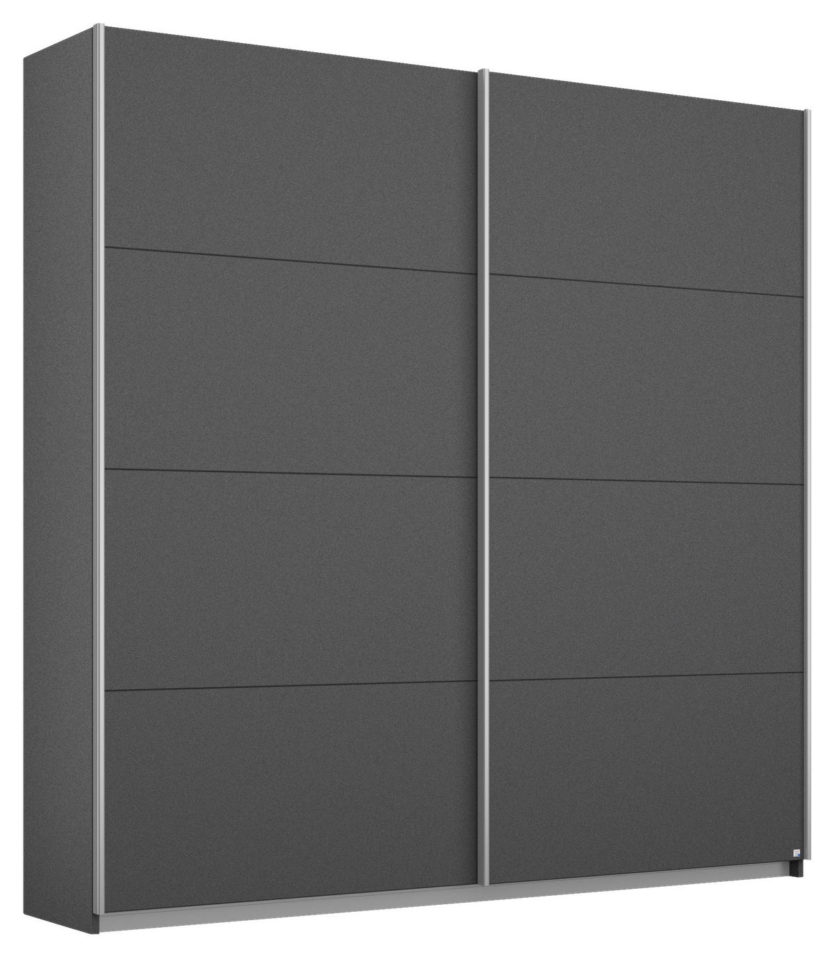 SCHWEBETÜRENSCHRANK in Grau  - Alufarben/Grau, Modern, Holzwerkstoff/Metall (181/210/62cm) - Rauch Möbel