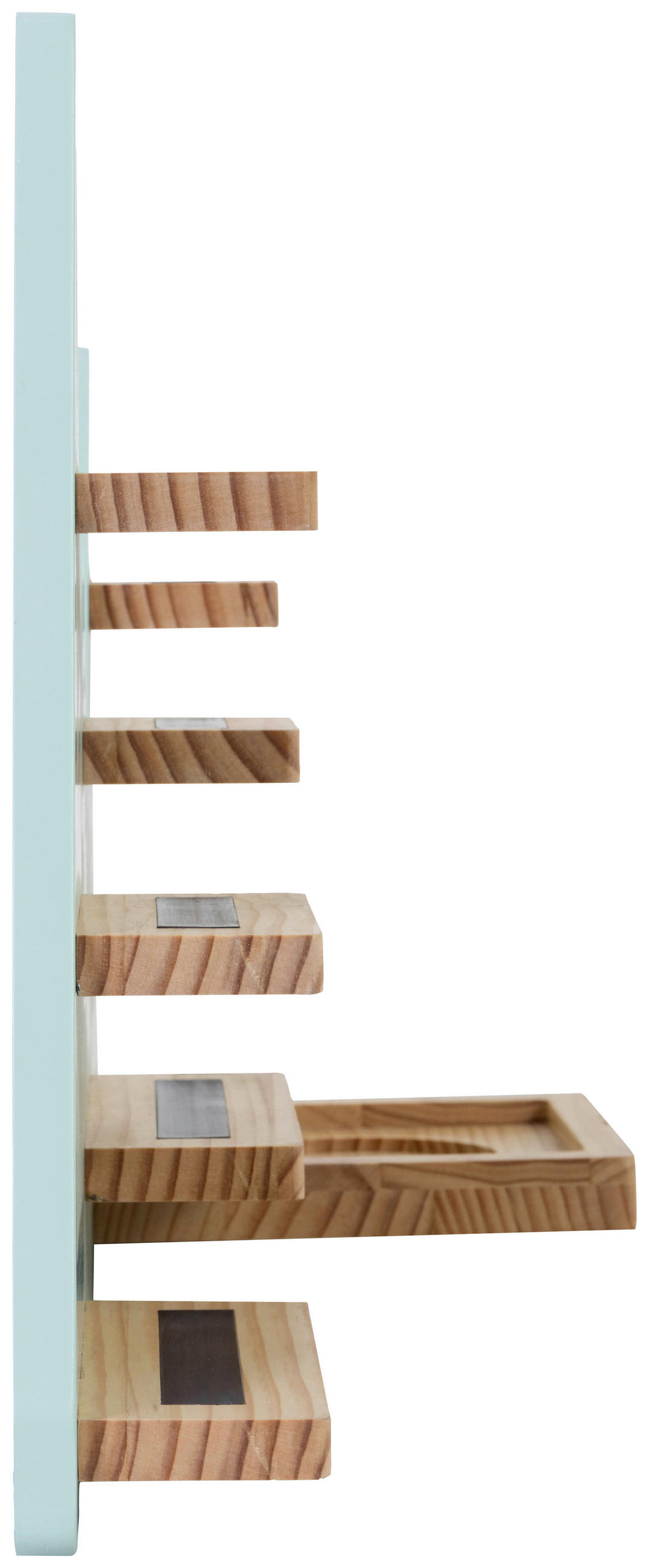 WANDREGAL  - Naturfarben/Mintgrün, MODERN, Holz/Holzwerkstoff - Ben'n'jen