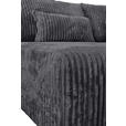 ECKSOFA Schwarz Cord  - Schwarz, MODERN, Holz/Textil (145/210cm) - Carryhome