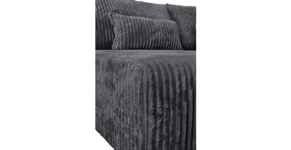 ECKSOFA Schwarz Cord  - Schwarz, MODERN, Holz/Textil (145/210cm) - Carryhome