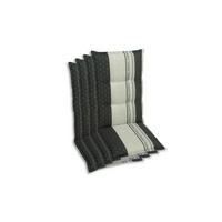 SESSELAUFLAGENSET Schriftzug  - Anthrazit, Basics, Textil (50/7/120cm)