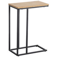 KISASZTAL fém, faalapú anyag 45/25/64 cm  - fekete/tölgyfa, Basics, faalapú anyag/fém (45/25/64cm) - Xora