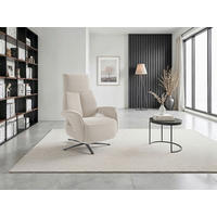 RELAXSESSEL Textil Creme  - Creme/Schwarz, Basics, Textil/Metall (75/115/85cm) - Sit & More