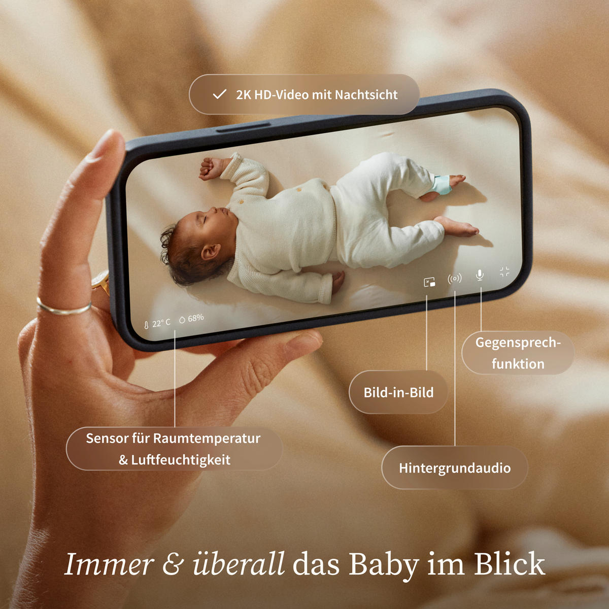 BABYPHONE - Weiß, Basics, Kunststoff (5,5/13cm) - Owlet