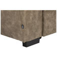 ECKSOFA Taupe Lederlook  - Taupe/Schwarz, Design, Kunststoff/Textil (263/230cm) - Hom`in