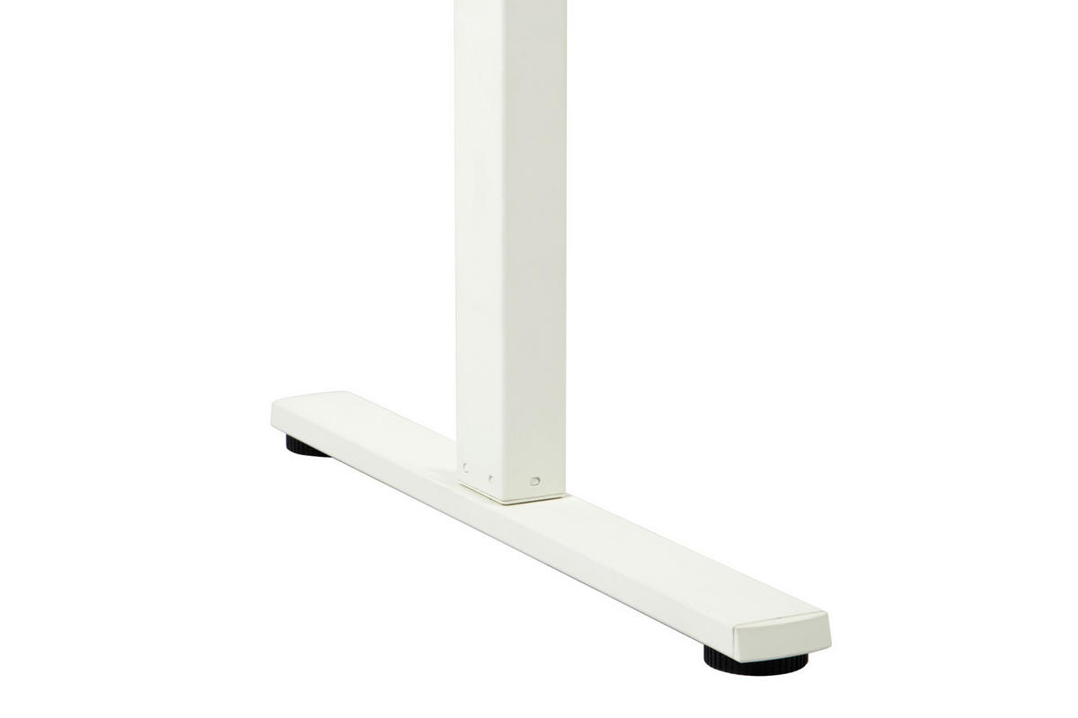 SCHREIBTISCH 160/80/72/118 cm Weiss höhenverstellbar elektrisch höhenverstellbar  - Weiss, Modern, Holzwerkstoff/Metall (160/80/72/118cm) - Livetastic