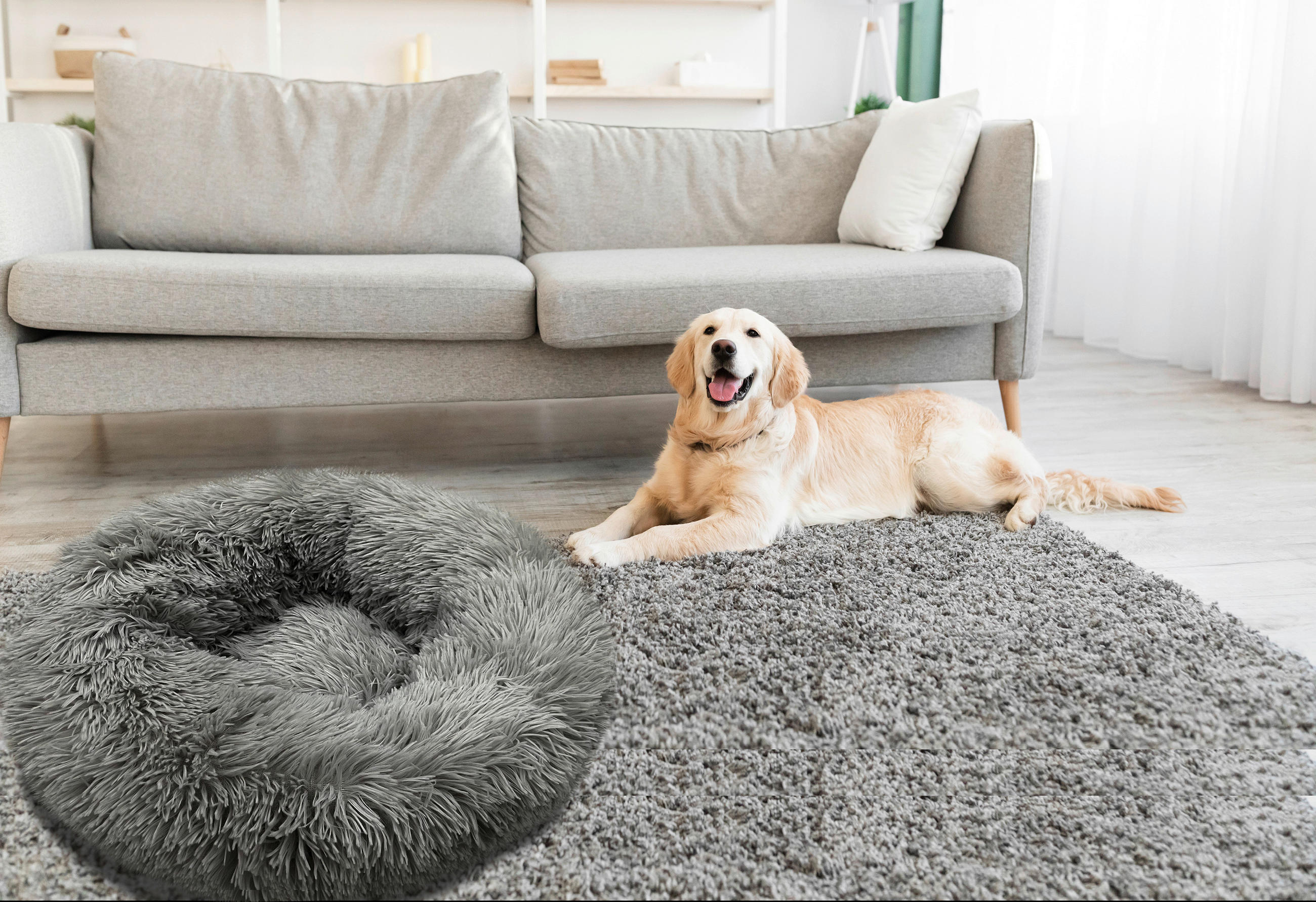 VANKÚŠ PRE DOMÁCE ZVIERATÁ, 50 cm - svetlosivá, Basics, textil (50cm) - Esposa