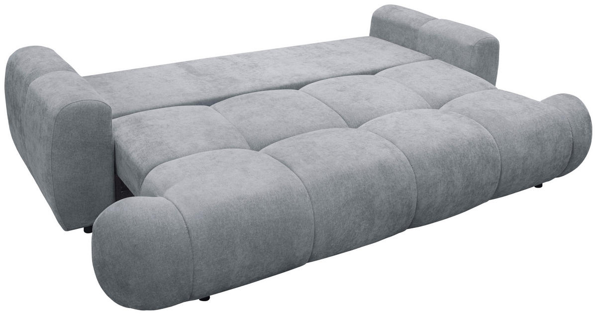 ROZKLÁDACÍ POHOVKA, plast, textil, kompozitní dřevo, šedá - šedá/černá, Moderní, kompozitní dřevo/textil (254/69-93/116cm) - Livetastic