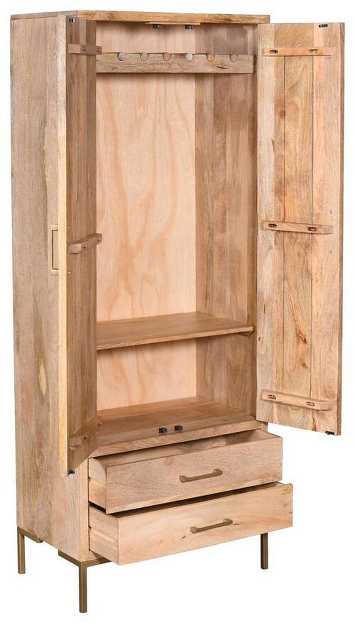 ȘIFONIER culoare natur  - culoare natur, Natur, metal/lemn (75/192/45cm) - MID.YOU