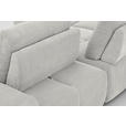 ECKSOFA in Velours Hellgrau  - Hellgrau/Schwarz, Design, Kunststoff/Textil (236/326cm) - Xora