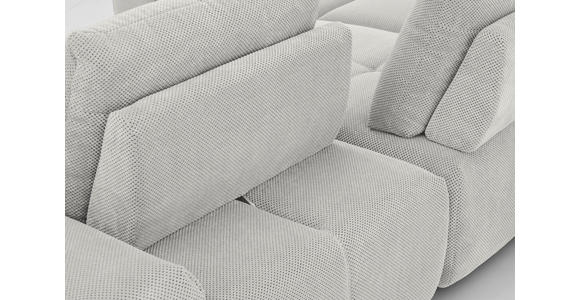 ECKSOFA in Velours Hellgrau 236/326 cm - Hellgrau/Schwarz, Design, Kunststoff/Textil (236/326cm) - Xora