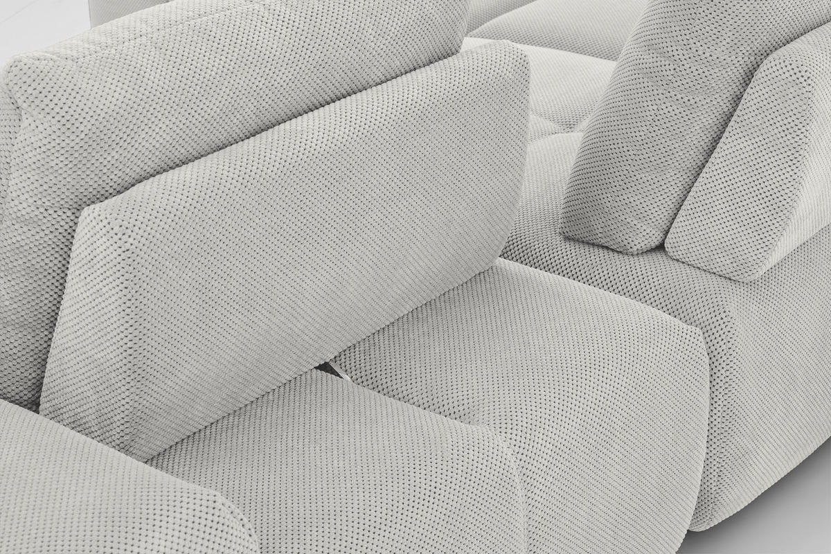 ECKSOFA in Velours Hellgrau  236/326 cm  - Hellgrau/Schwarz, Design, Kunststoff/Textil (236/326cm) - Xora