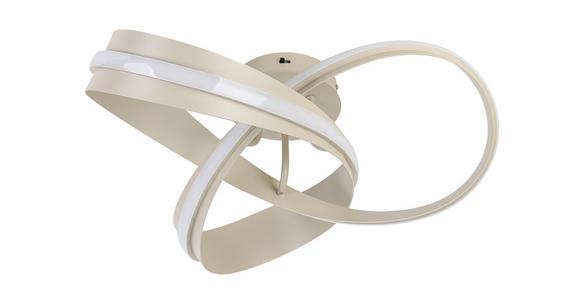 LED-DECKENLEUCHTE Orilo 52/22 cm  - Sandfarben, Design, Kunststoff/Metall (52/22cm) - Novel
