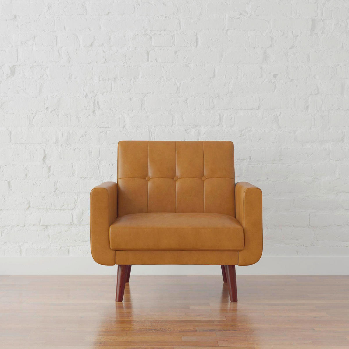 SESSEL in Lederlook Braun  - Braun, Design, Textil (93/81/85cm) - MID.YOU