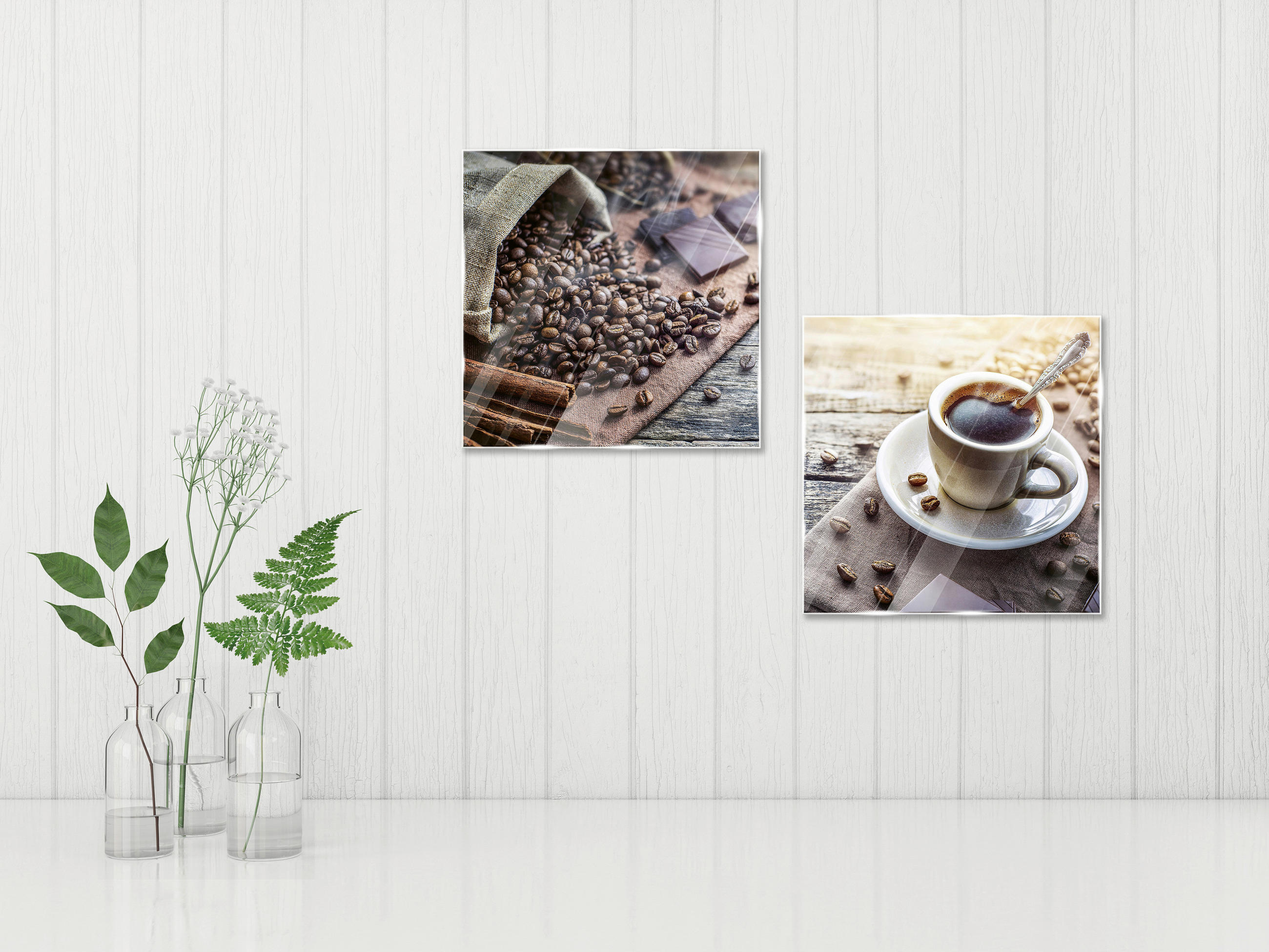 GLASBILD Kaffee  - Multicolor, Basics, Glas (20/40/1,40cm) - Euroart