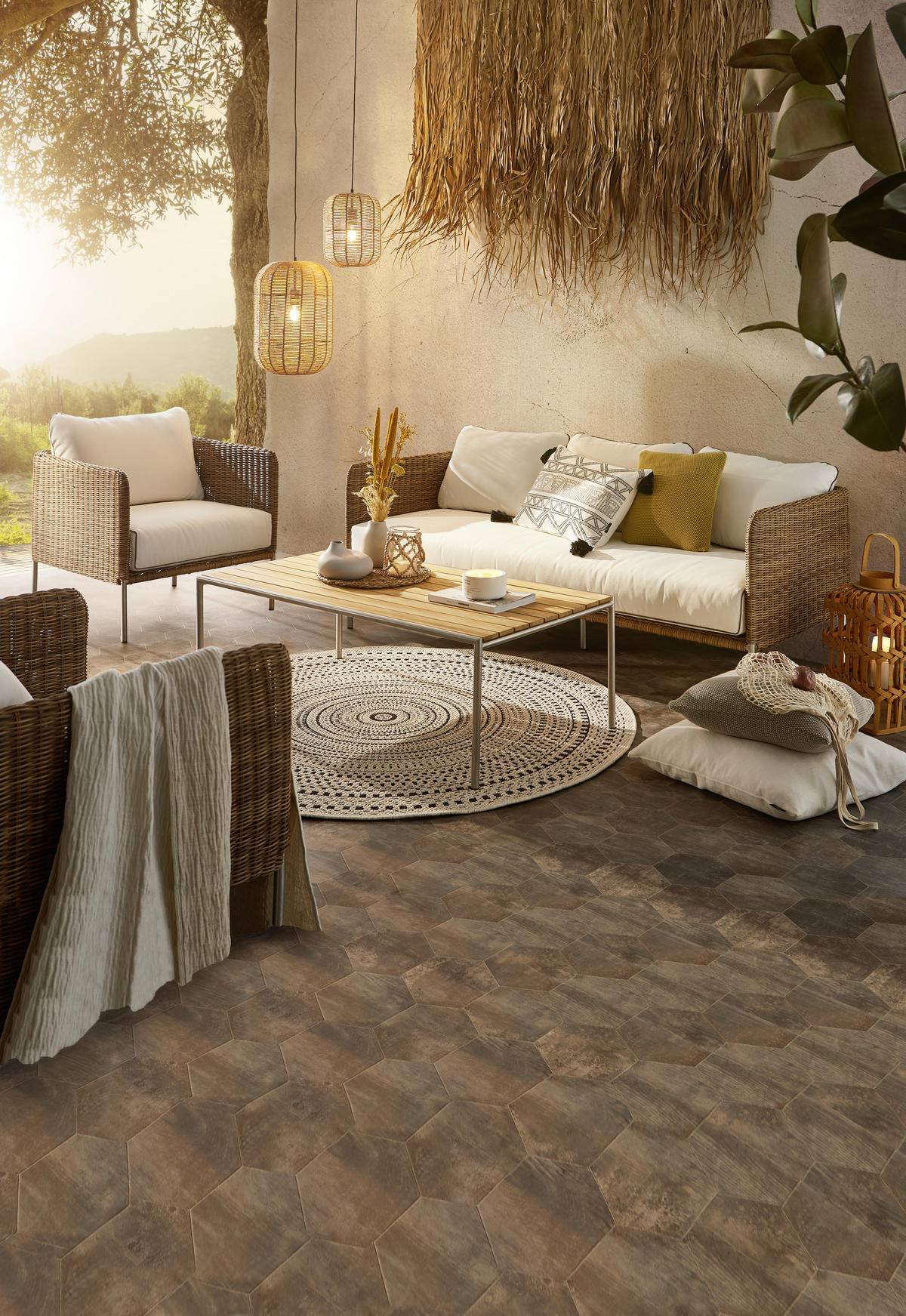LOUNGESESSEL Naturfarben, Weiß, Edelstahlfarben Edelstahl  - Edelstahlfarben/Naturfarben, Natur, Kunststoff/Textil (75/65/75cm) - Amatio