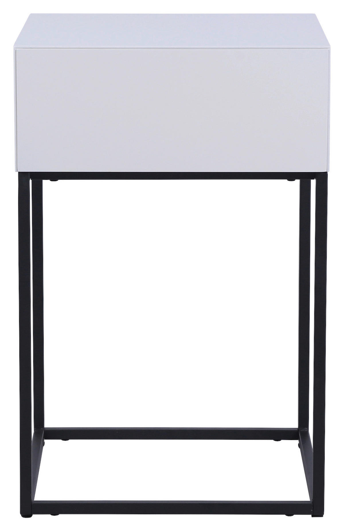 NACHTKÄSTCHEN 40/62/40 cm  in Schwarz, Weiß  - Schwarz/Weiß, Basics, Holzwerkstoff/Metall (40/62/40cm) - Xora
