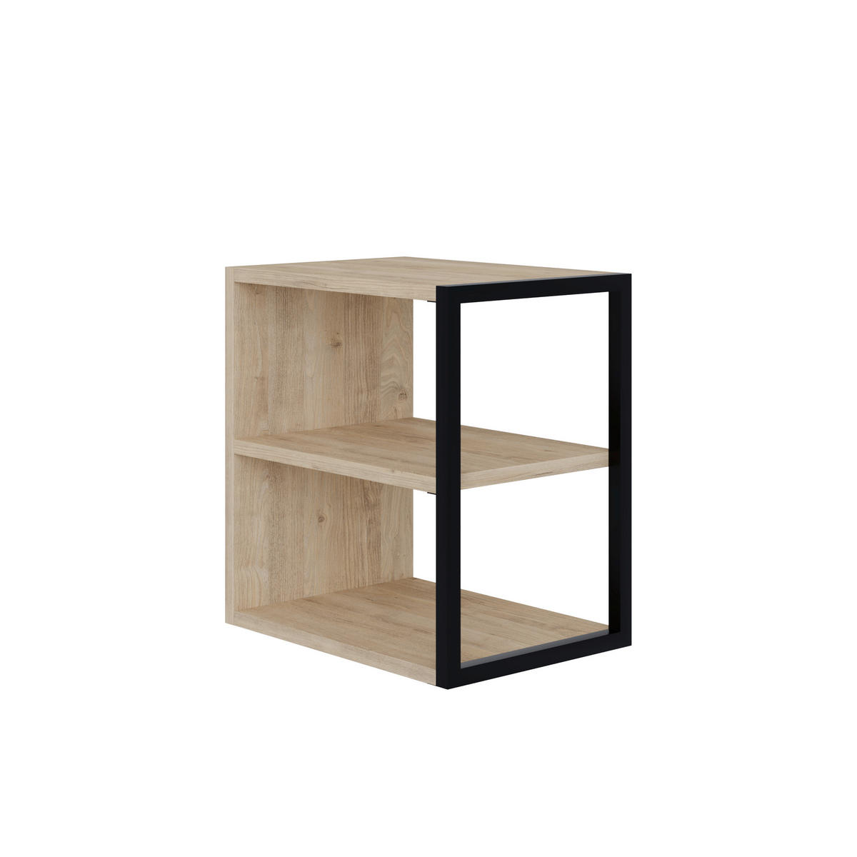 BEISTELLTISCH in Metall, Holzwerkstoff  - Eichefarben, Design, Holzwerkstoff/Metall (42/45/30cm) - Livetastic