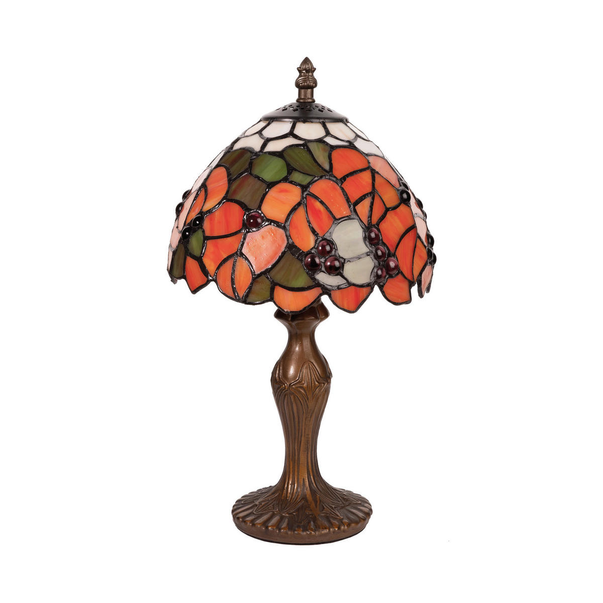 ASZTALI LÁMPA - barna/többszínű, Basics, Üveg/fém (35.5/20/20cm)