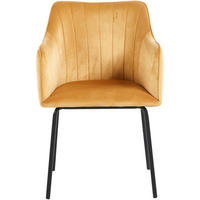 STOL MED ARMSTÖD SET 4 styck järn  - brun/svart, Design, metall/trämaterial (48,5/84/48cm) - MID.YOU