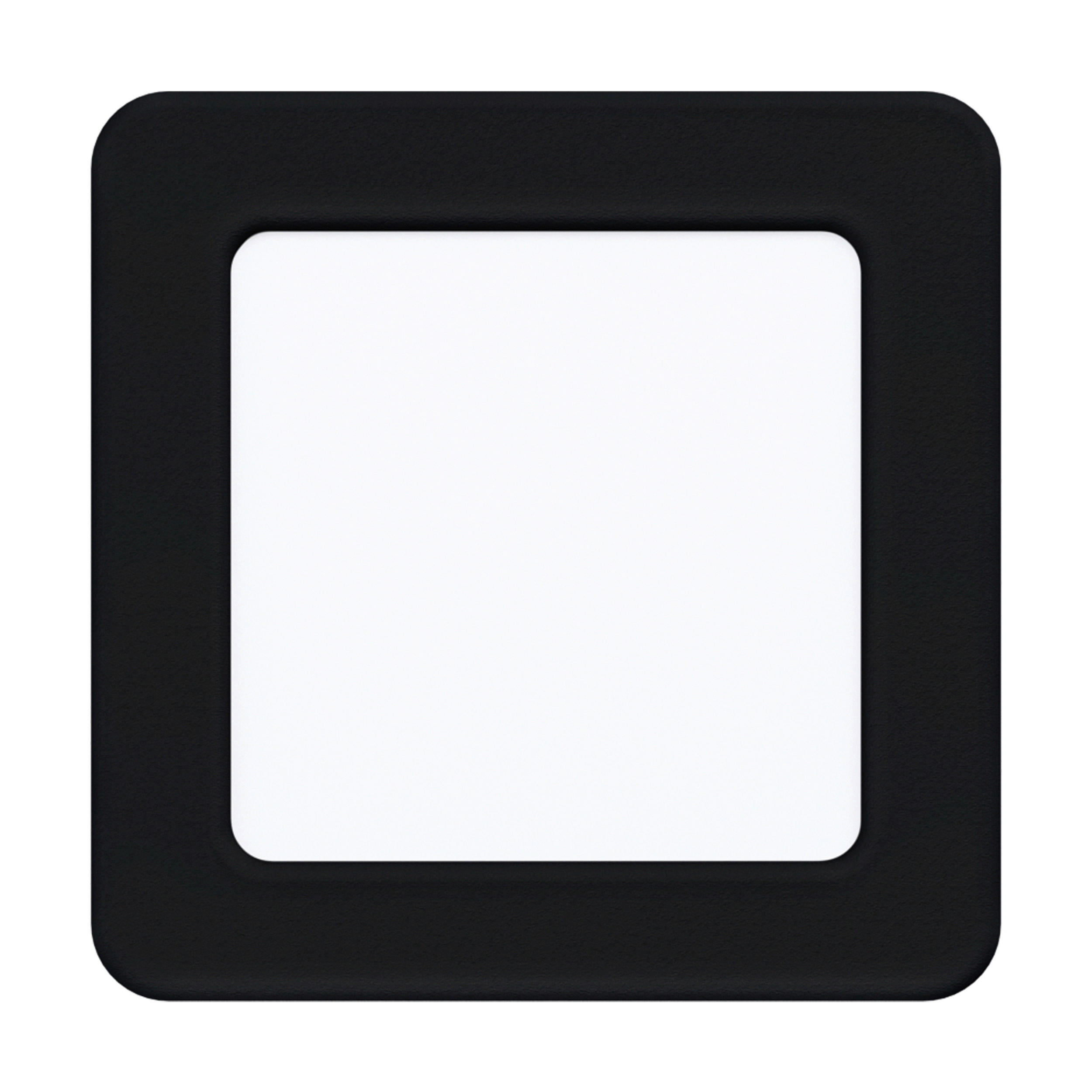 STROPNÉ LED SVIETIDLO, 11,7/11,7/2,6 cm - čierna/biela, Basics, kov/plast (11,7/11,7/2,6cm) - Eglo