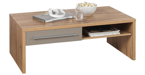 COUCHTISCH in Holzwerkstoff 110/65/40 cm - Eichefarben/Grau, Design, Holzwerkstoff (110/65/40cm) - Hom`in