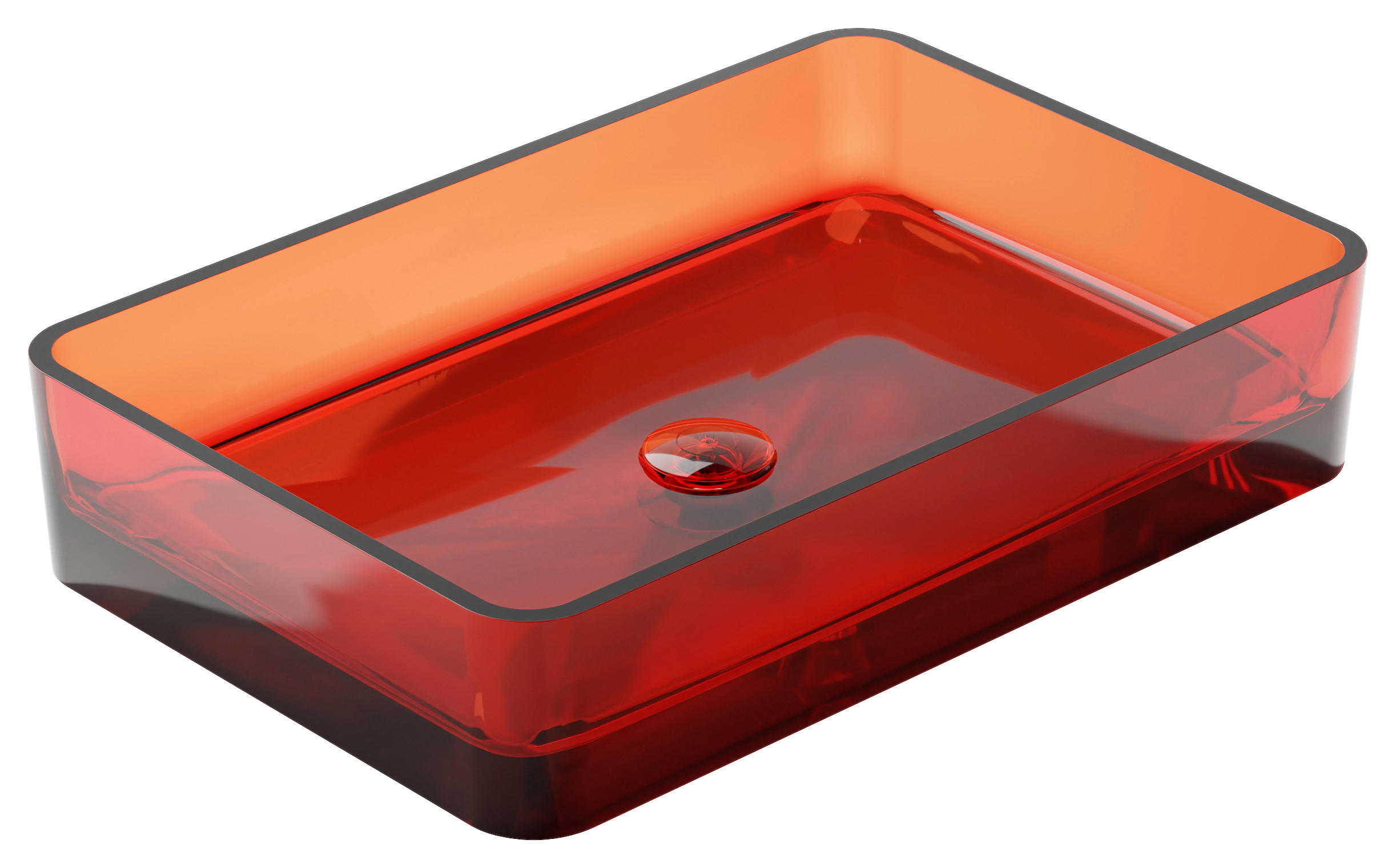 XXXLutz Waschbecken Steinberg Serie 489 Rot 60x12x40 cm