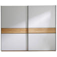 SCHWEBETÜRENSCHRANK  in Eichefarben, Hellgrau  - Eichefarben/Hellgrau, Design, Holz/Holzwerkstoff (270/225,5/60cm) - Xora