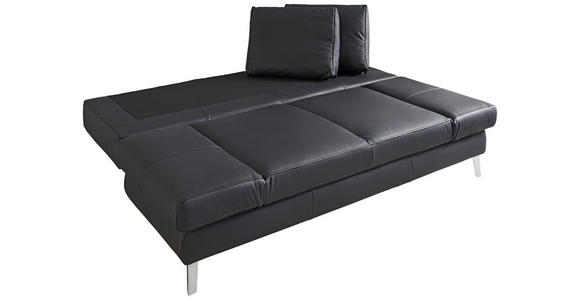 SCHLAFSOFA in Echtleder  - Chromfarben, Design, Leder/Metall (200/85/90cm) - Novel