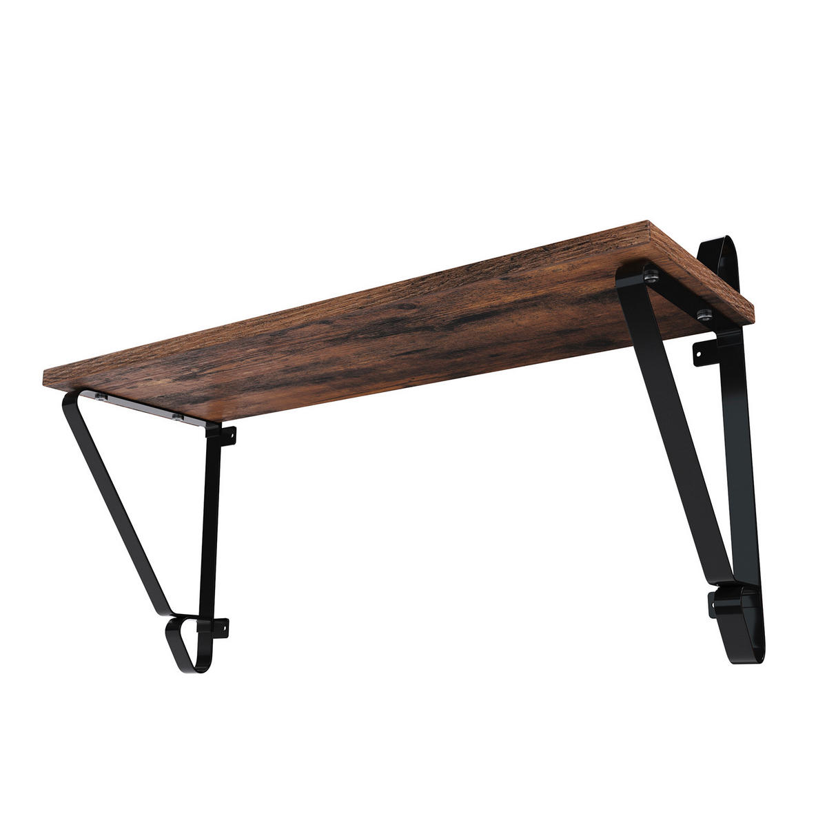 WANDREGALSET 2-teilig Braun, Schwarz  - Schwarz/Braun, Trend, Holzwerkstoff/Metall (60/33/20cm) - Boxxx