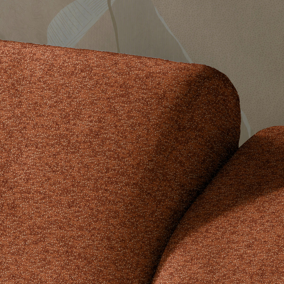 HÖRNSOFFA i velour terrakotta  - terrakotta, Natur, trä/textil (150/329cm) - Livetastic