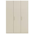 DREHTÜRENSCHRANK 151/235/61 cm,  in Champagner, 3-türig  - Champagner, Basics, Holzwerkstoff/Metall (151/235/61cm) - Novel