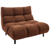 SESSEL in Feincord Rostfarben  - Rostfarben/Schwarz, Design, Holz/Textil (112/85/108cm) - Pure Home Lifestyle