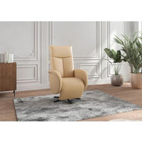 DREHSTUHL Cappuccino  - Schwarz/Cappuccino, MODERN, Leder/Metall (75/112/82cm) - Sit & More