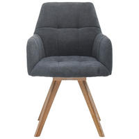 ARMLEHNSTUHL  in Mikrofaser  - Eichefarben/Anthrazit, LIFESTYLE, Textil (61/88/66,5cm) - Boxxx