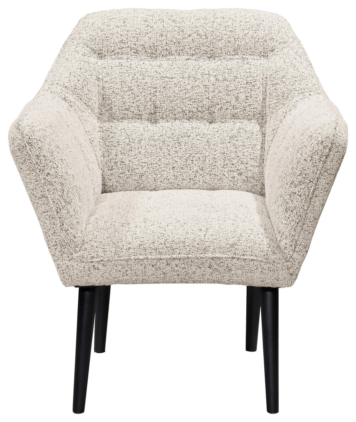 SESSEL in Webstoff Beige  - Beige/Schwarz, Konventionell, Holz/Textil (84/87/70cm) - MID.YOU