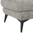 2-SITZER-SOFA in Chenille Hellgrau  - Hellgrau/Schwarz, KONVENTIONELL, Textil/Metall (190/70/98cm) - Carryhome