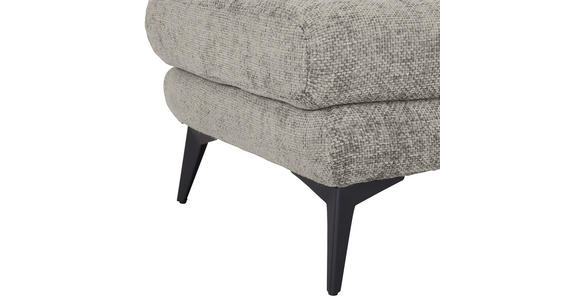 2-SITZER-SOFA in Chenille Hellgrau  - Hellgrau/Schwarz, KONVENTIONELL, Textil/Metall (190/70/98cm) - Carryhome