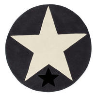 KINDERTEPPICH 130 cm Rock Star  - Dunkelgrau/Schwarz, Trend, Naturmaterialien/Textil (130cm)