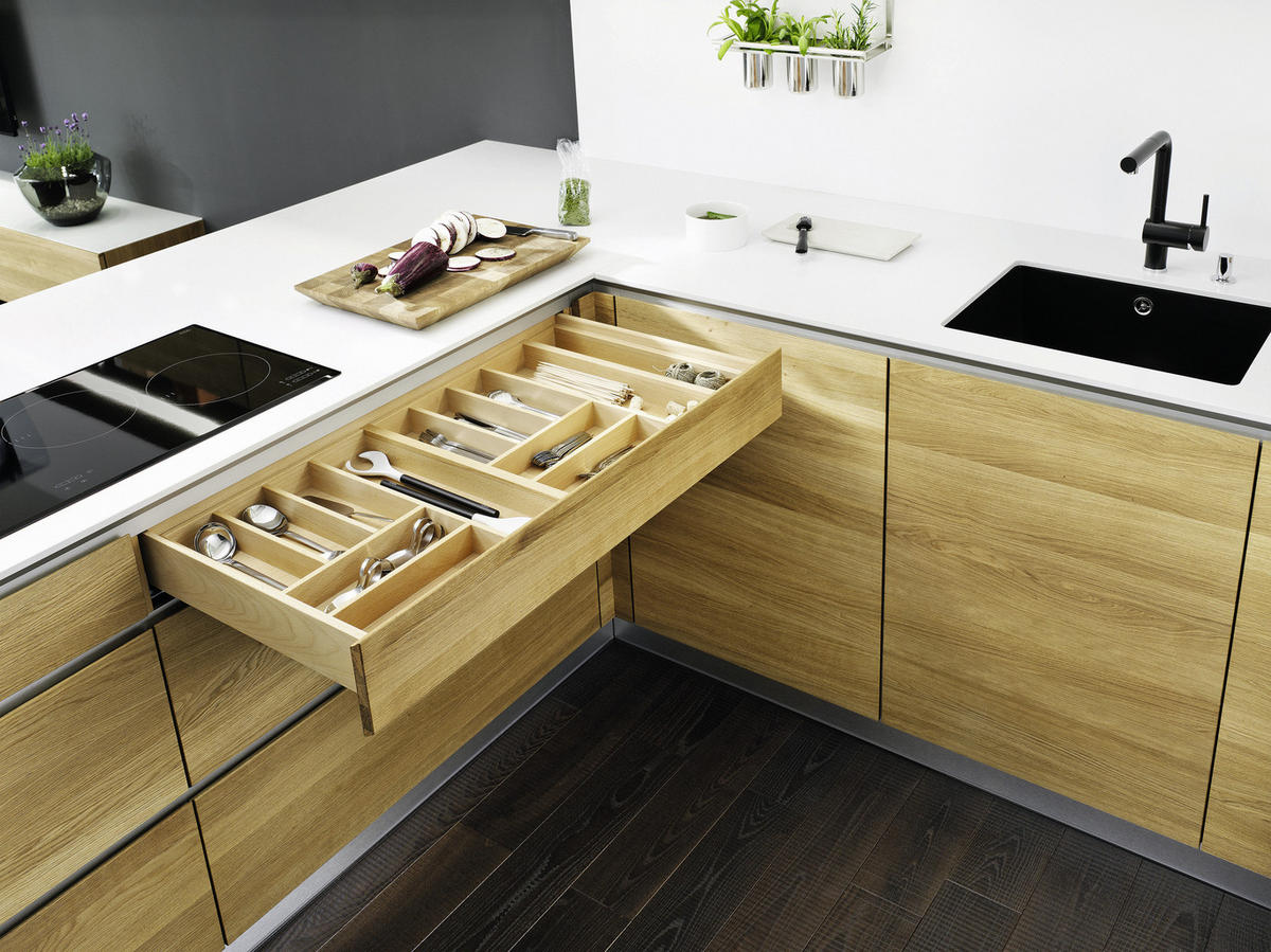 EINBAUKÜCHE VAO  - Eichefarben, Design, Holz - Team 7
