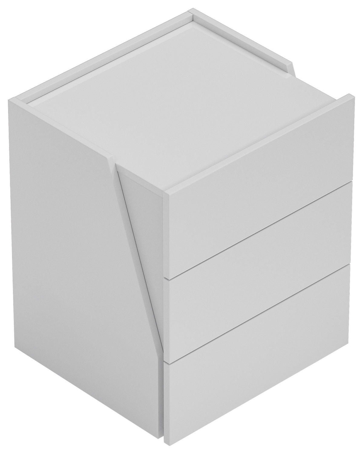 NACHTSCHRANK 48,3/59,5/44,3 cm  - Schwarz/Weiß, Design, Holzwerkstoff/Kunststoff (48,3/59,5/44,3cm) - Novel