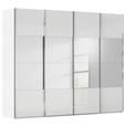 SCHWEBETÜRENSCHRANK  in Weiß  - Chromfarben/Weiß, Design, Glas/Holzwerkstoff (271/223/68cm) - Novel