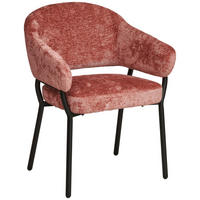 ARMLEHNSTUHL  in Eisen Mikrofaser  - Pink/Schwarz, KONVENTIONELL, Holz/Textil (60/80/62cm) - MID.YOU