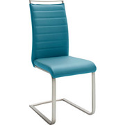 SCHWINGSTUHL in Metall, Textil Edelstahlfarben, Petrol - Edelstahlfarben/Petrol, Design, Textil/Metall (42/102/56cm) - Novel