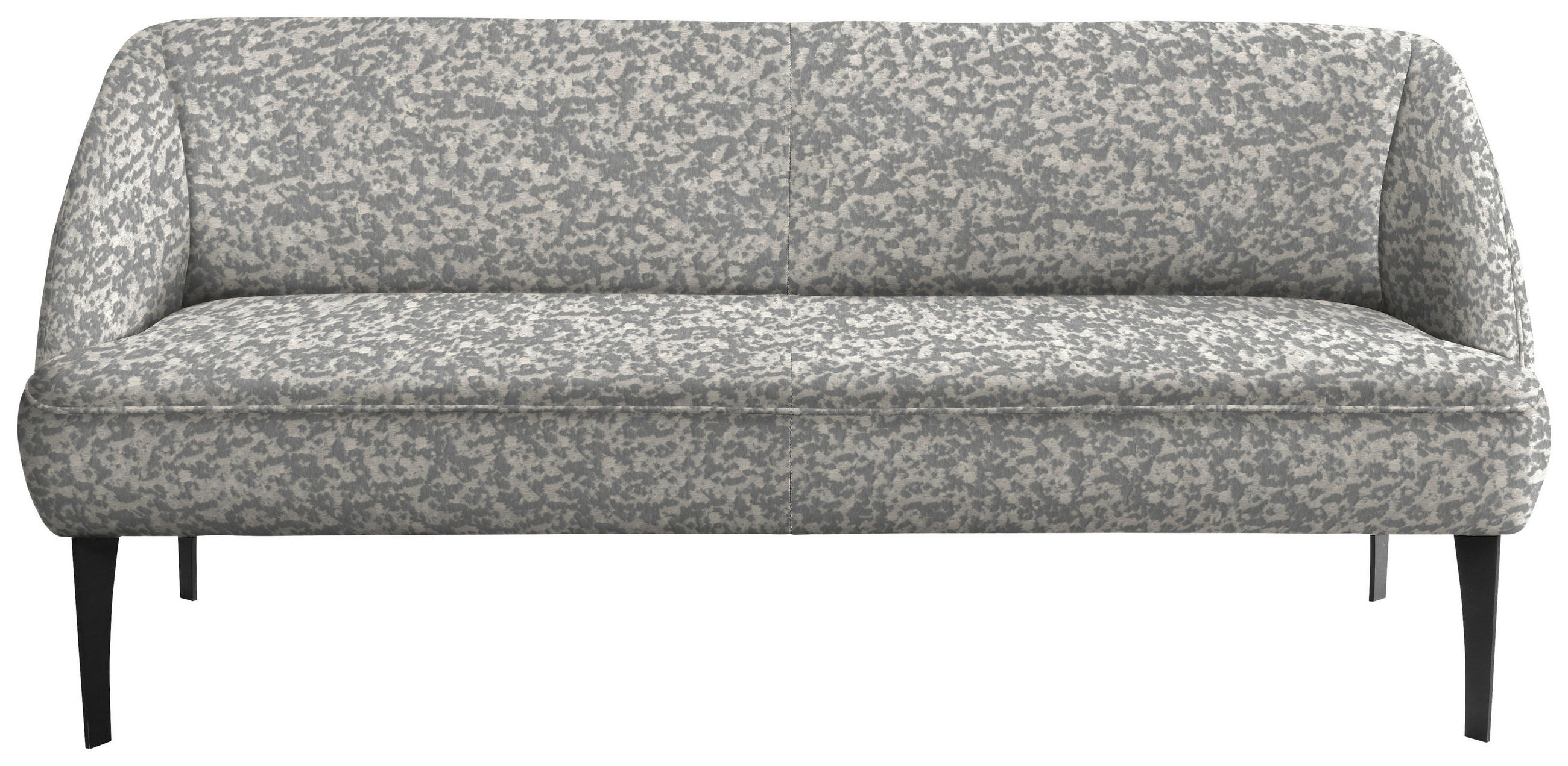 SITZBANK in Textil Grau, Silberfarben  - Silberfarben/Schwarz, KONVENTIONELL, Textil/Metall (177/85/72cm) - Moderano