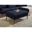 ECKSOFA  in Flachgewebe Blau Armteilverstellung, Relaxfunktion, Drehsitzfunktion  255-365/175-224 cm  - Blau/Schwarz, Design, Textil/Metall (255-365/175-224cm) - Dieter Knoll